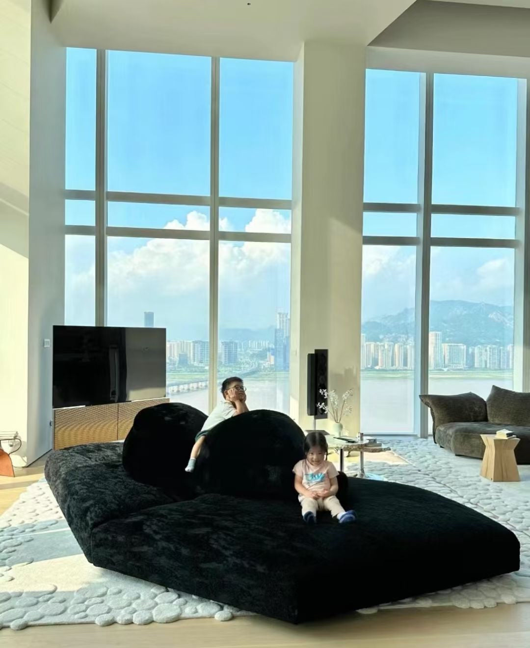 Canapé lounge modulable en bouclette effet nuage – Cloud Lounge