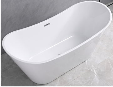 Baignoire îlot ovale en acrylique blanc 3,2 mm – Style Slipper
