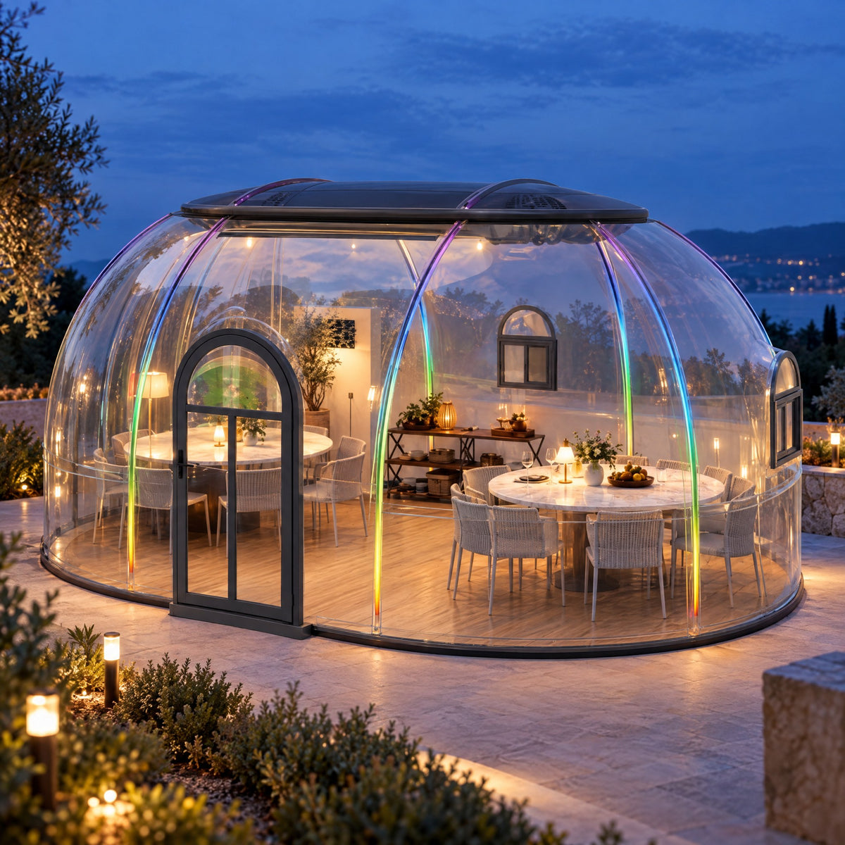 Capsule ovale transparente en polycarbonate