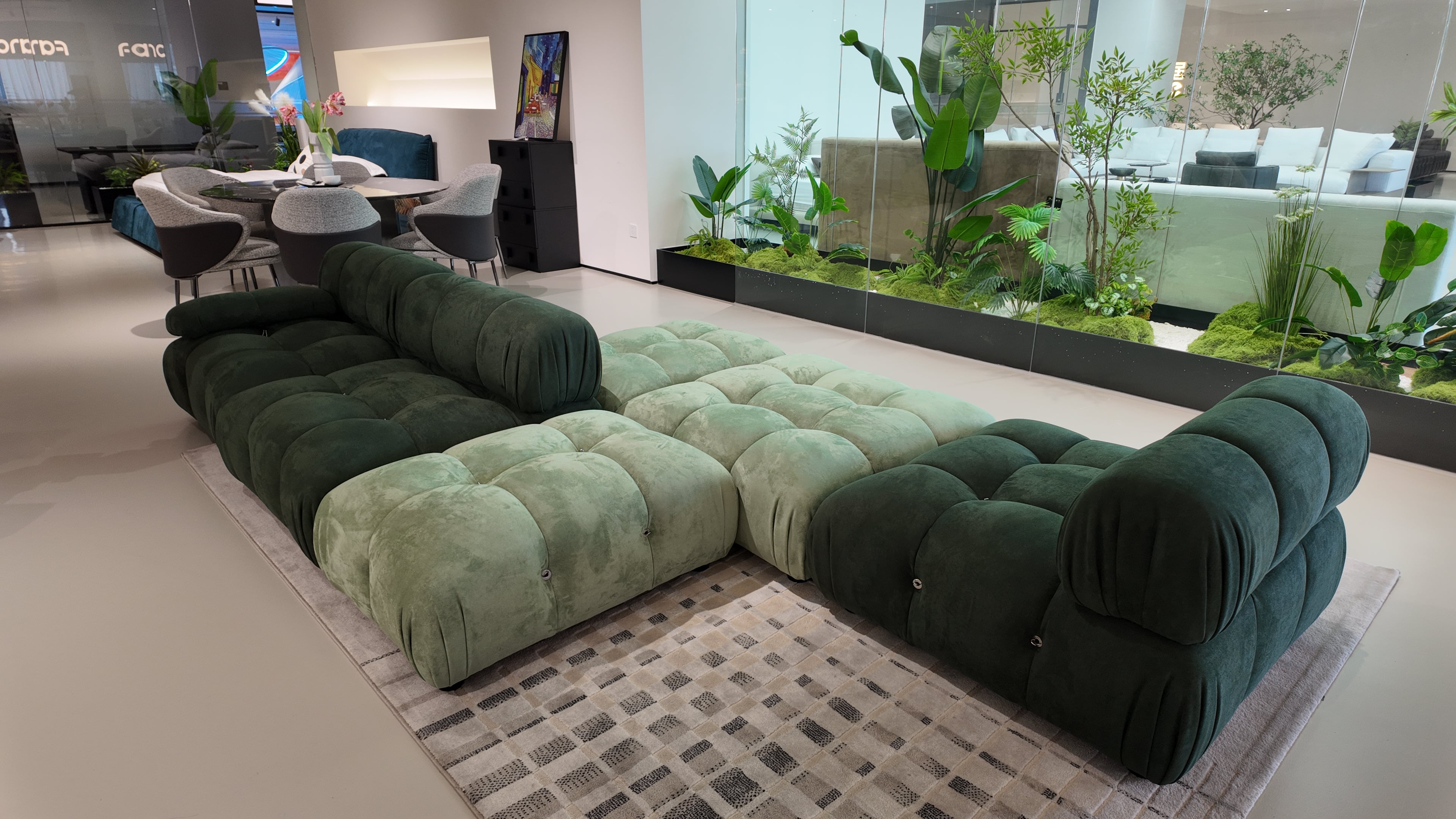 Green Modular Sofa – Tactile Opulence Collection