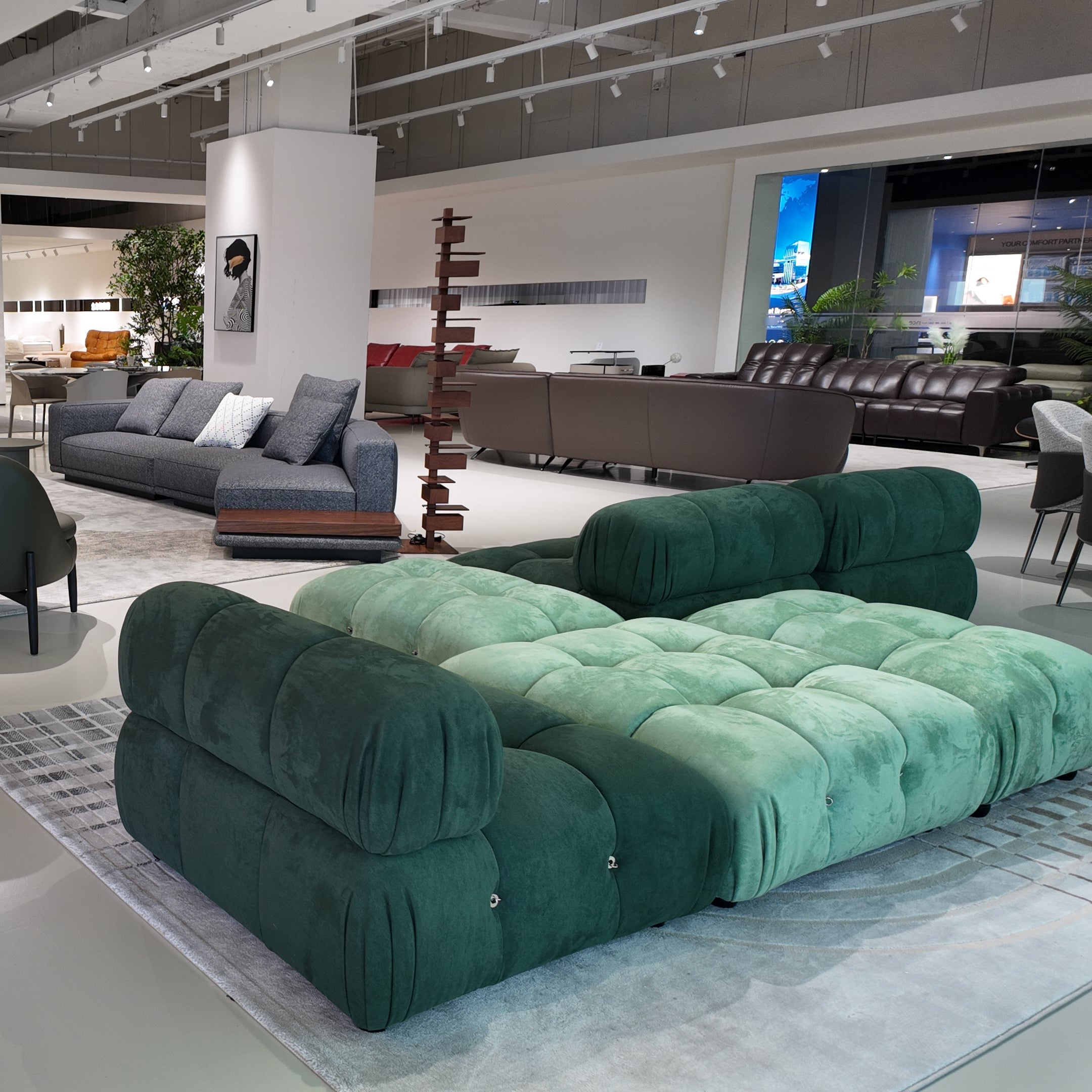 Green Modular Sofa – Tactile Opulence Collection
