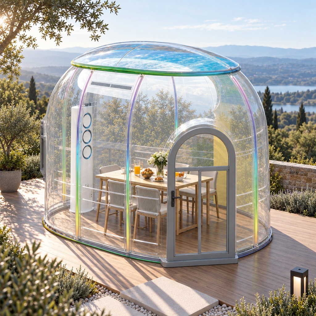 Capsule ovale transparente en polycarbonate