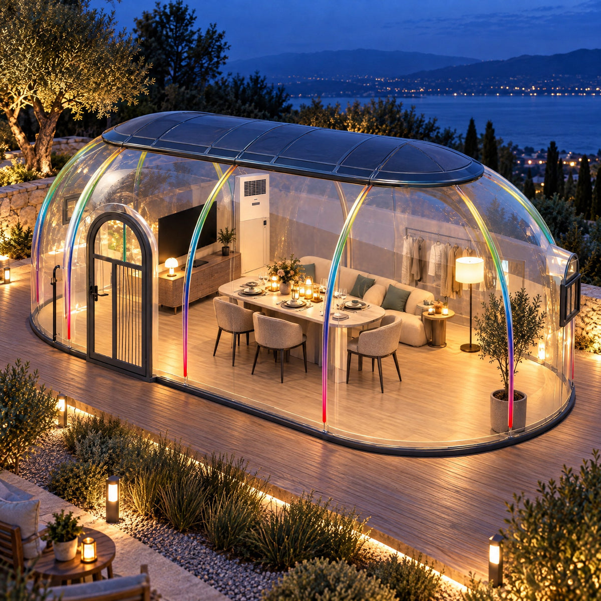 Capsule ovale transparente en polycarbonate