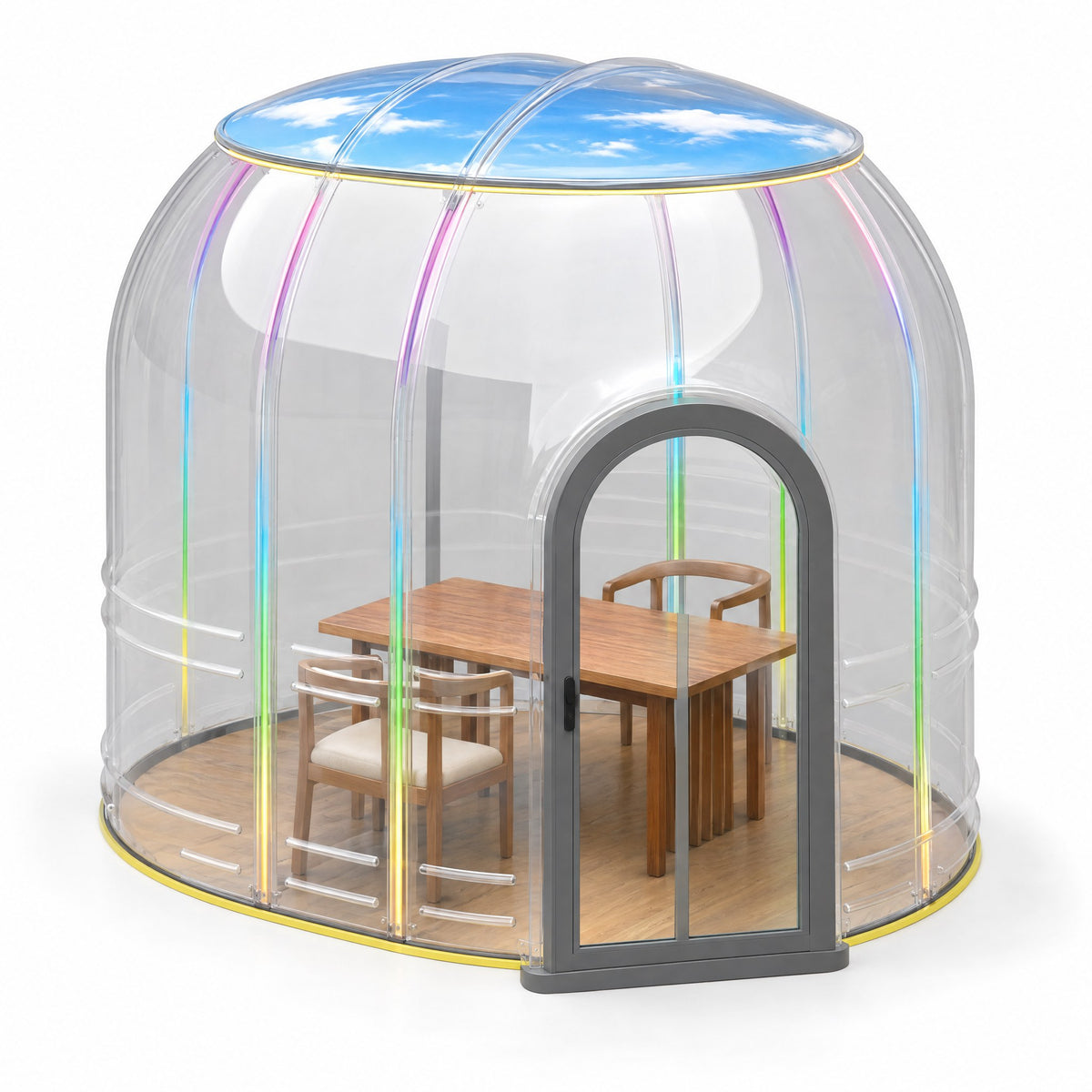 Capsule ovale transparente en polycarbonate