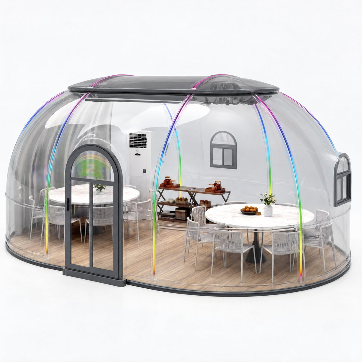 Capsule ovale transparente en polycarbonate