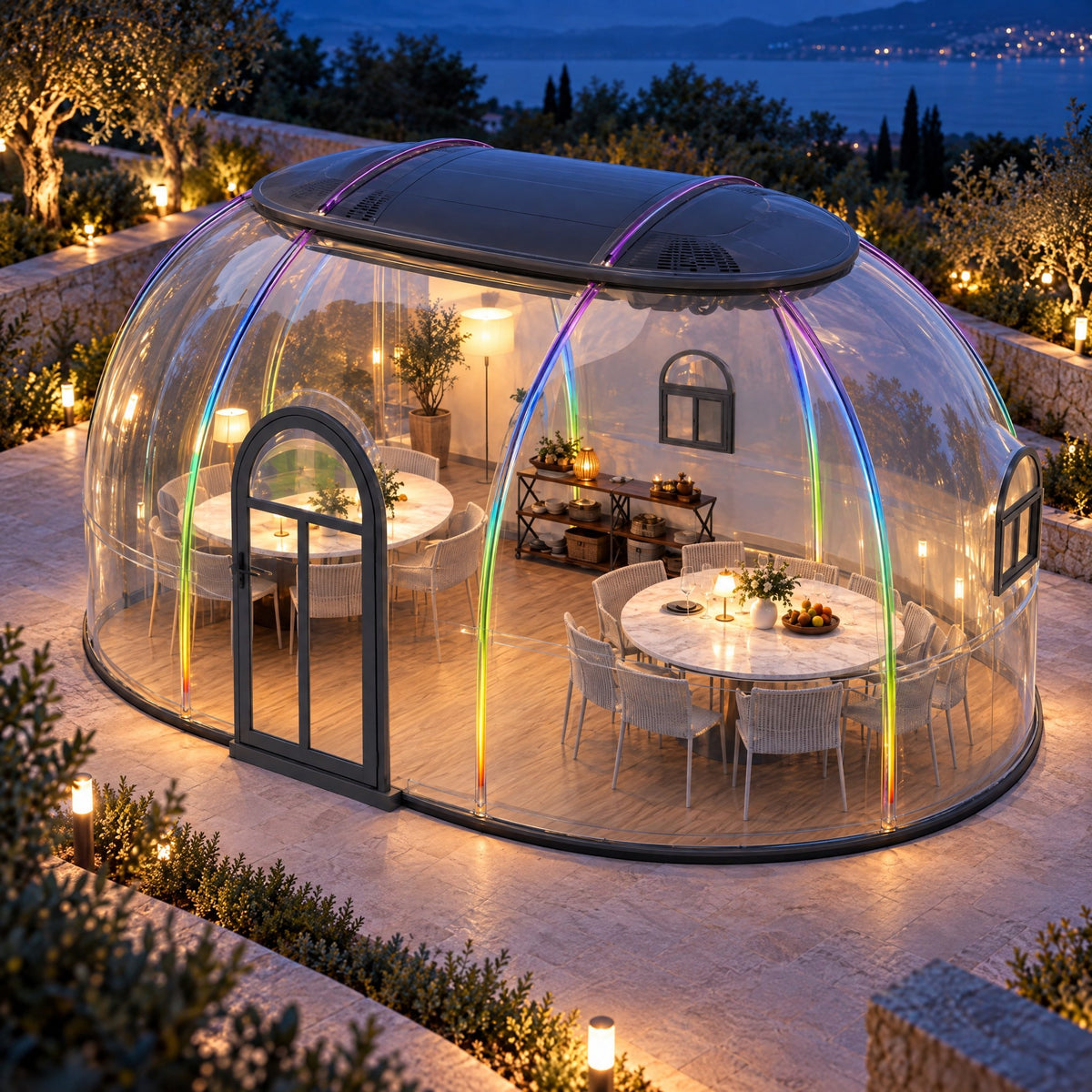 Capsule ovale transparente en polycarbonate