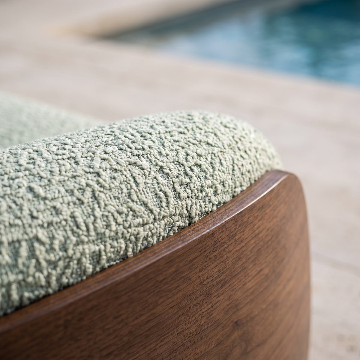 Canapé 3 Places Grand Confort S095 Tissu Texturé et Bois