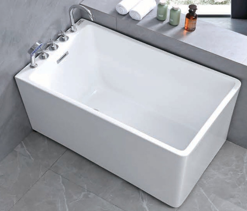 Baignoire îlot rectangulaire en acrylique blanc 3,2 mm – WA5011