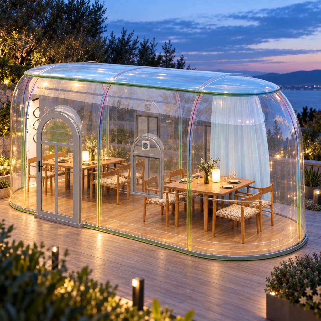 Capsule ovale transparente en polycarbonate