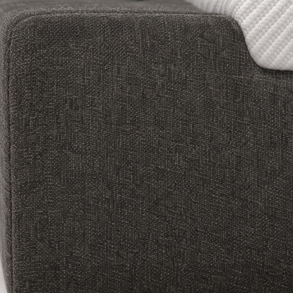 Lit double capitonné contemporain en tissu gris anthracite YS7019 — vue 3