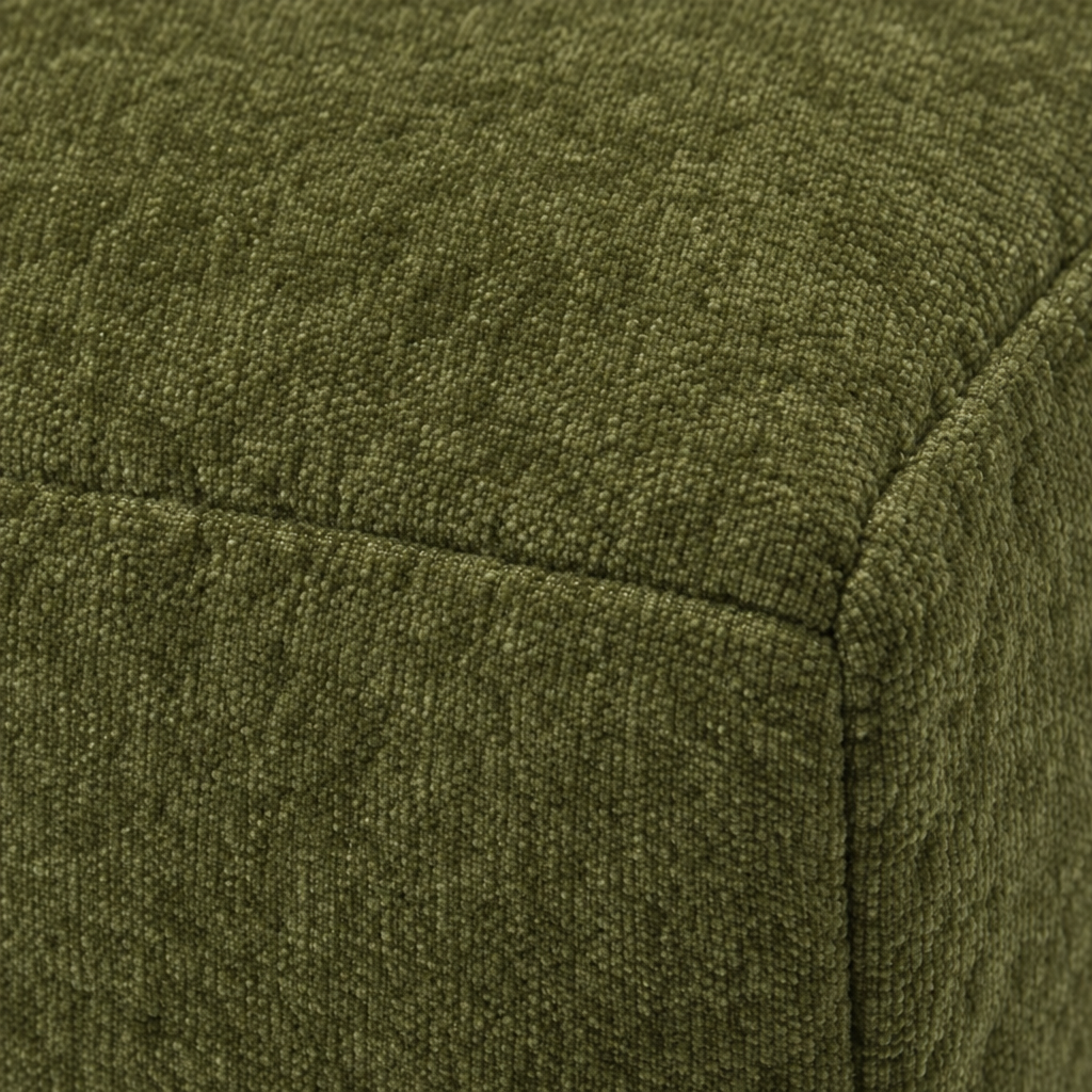 Lit rembourré en tissu vert olive avec tête de lit capitonnée YS7022 — vue 3