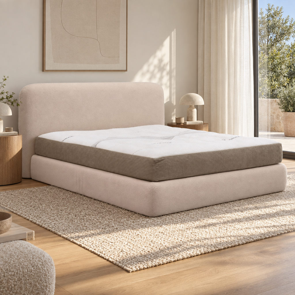 Lit double capitonné en tissu YS7027 180x200 cm — vue 2