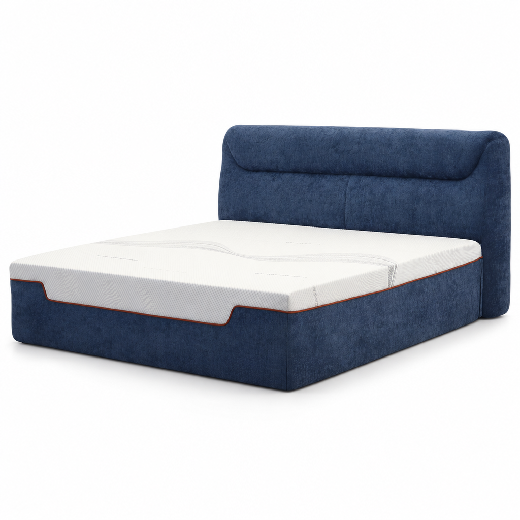 Lit rembourré en tissu bleu YS7021 — vue 1