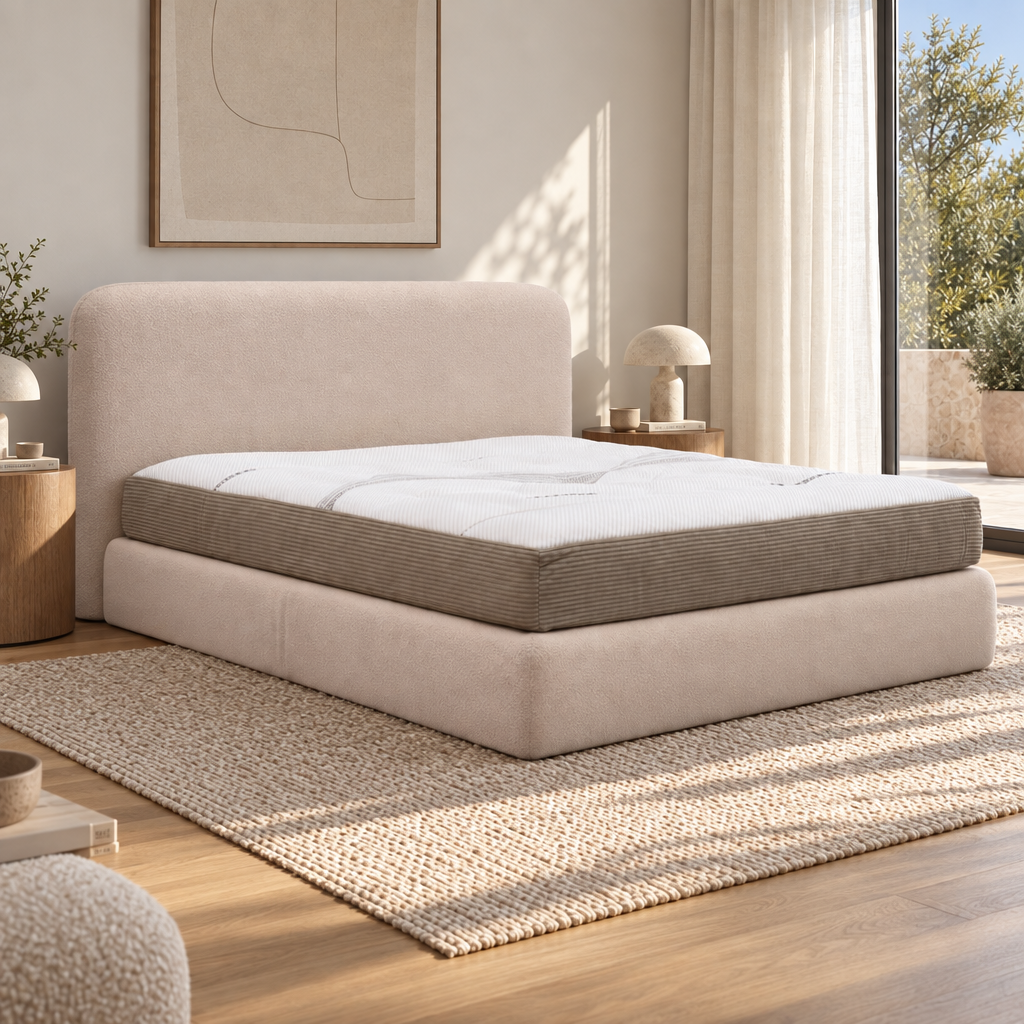 Lit double capitonné en tissu YS7027 180x200 cm — vue 4