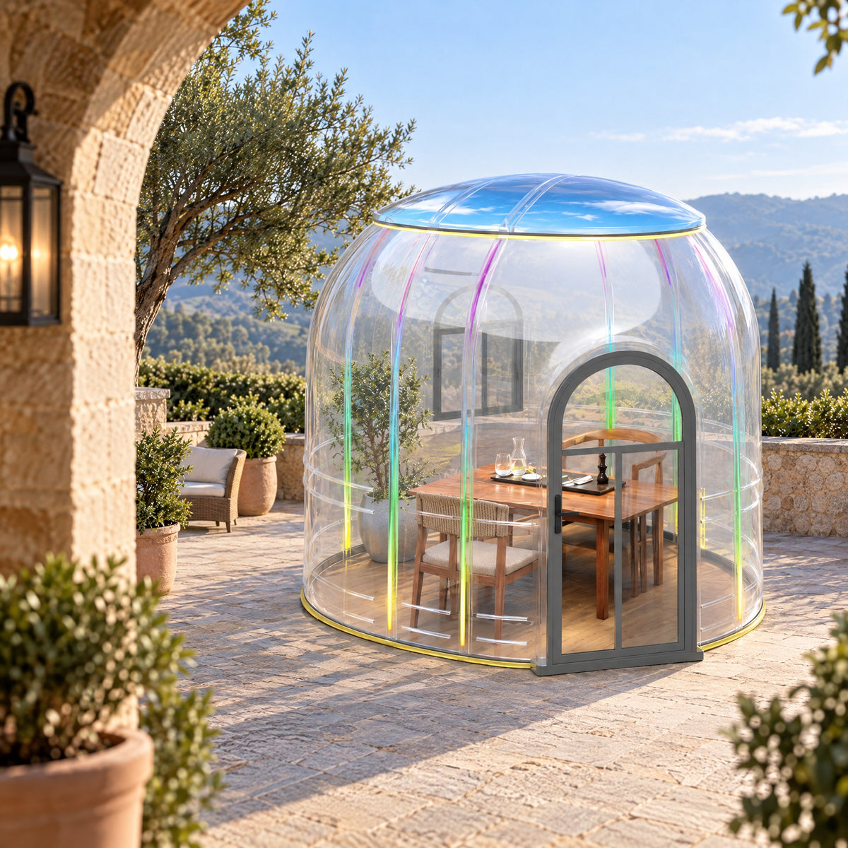 Capsule ovale transparente en polycarbonate