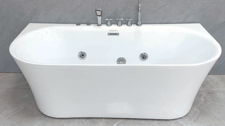 Baignoire îlot balnéothérapie en acrylique blanc – WA5015M