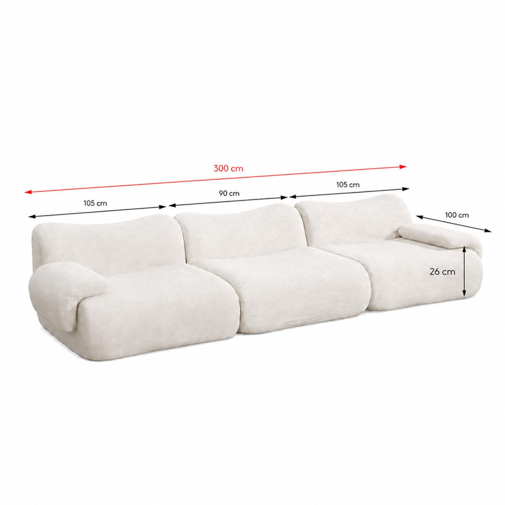 Fauteuil Modulable 3 Places Compressé