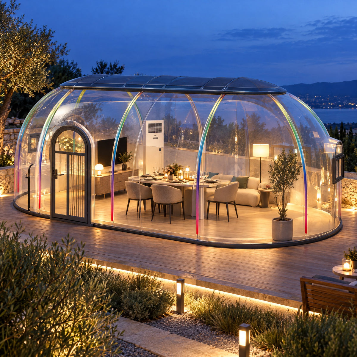 Capsule ovale transparente en polycarbonate