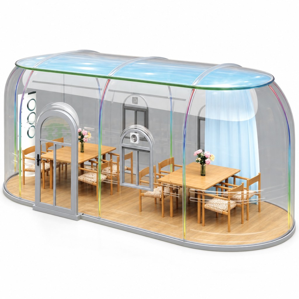 Capsule ovale transparente en polycarbonate