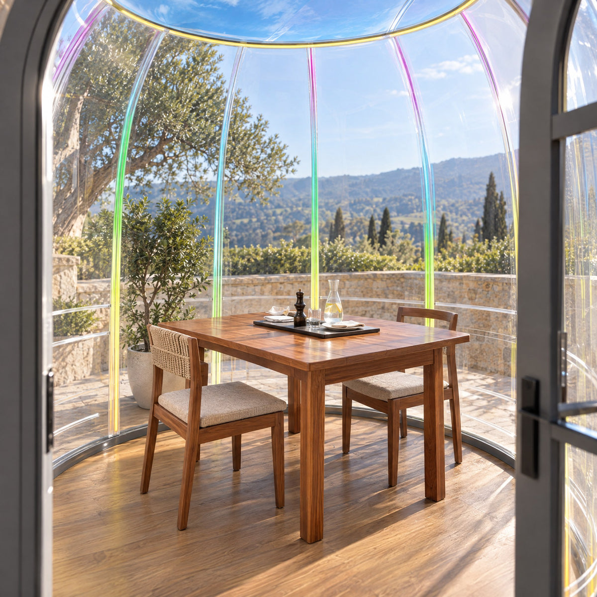Capsule ovale transparente en polycarbonate