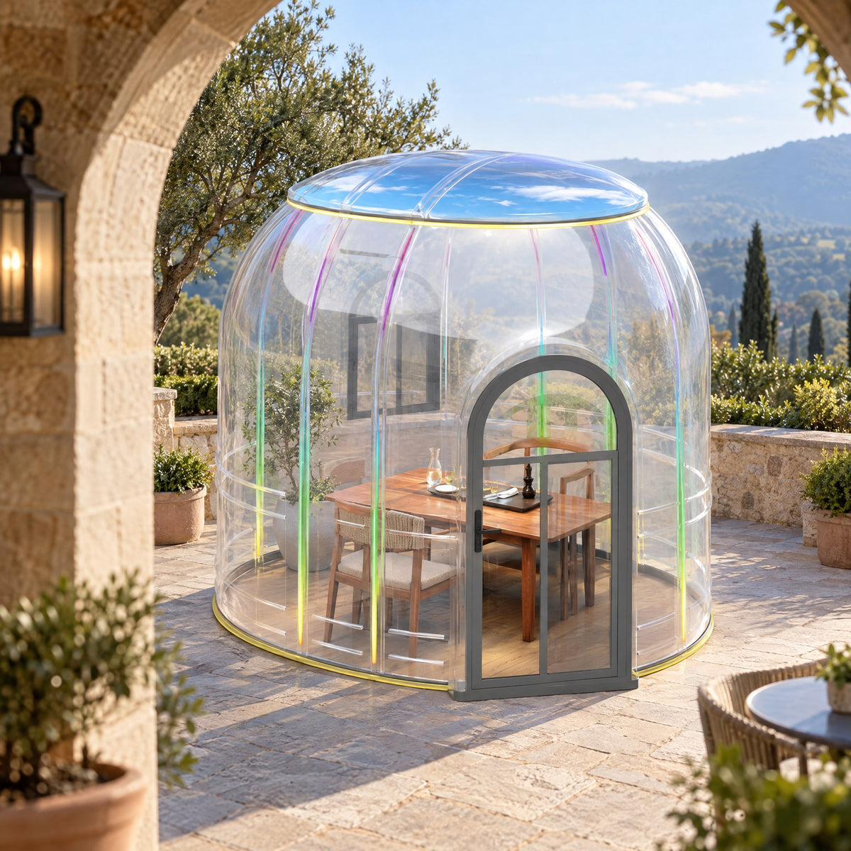 Capsule ovale transparente en polycarbonate